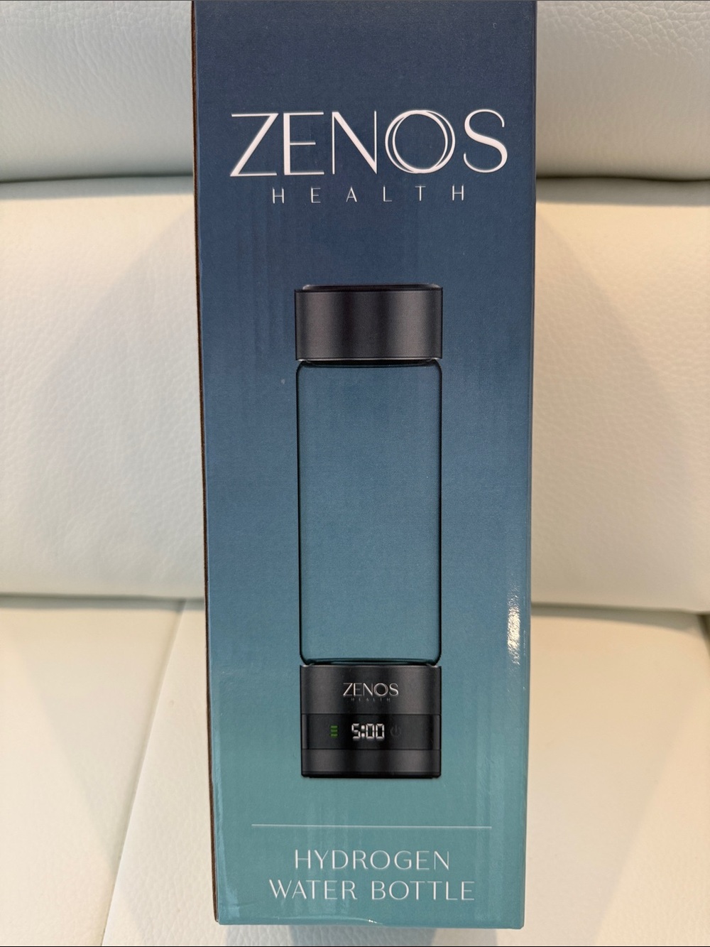 ZENOS Health Hydrogen Glass Water Bottle New in Box
